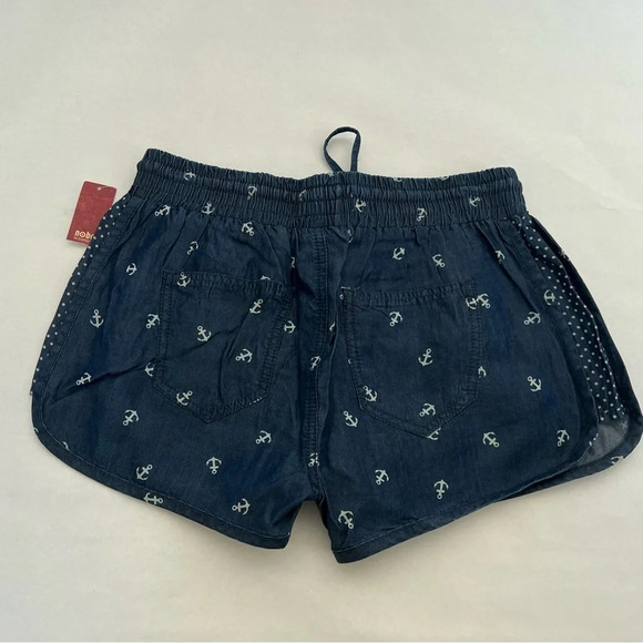 No Boundaries Shorts Womens Juniors 3-5  Denim Walking Anchor Print Jeans NWT - Picture 2 of 5